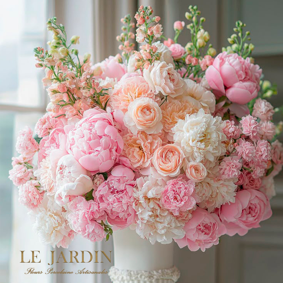 Нежный букет из фарфоровых цветов на заказ